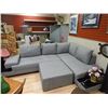 Image 2 : NEW STORE DISPLAY SECTIONAL CHESTERFIELD WITH OTTOMAN - couple stains/marks on ottoman