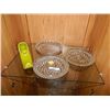 Image 1 : CUT GLASS DISHES AND SHOE - 4 PC TTL