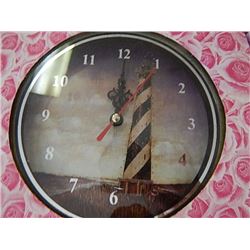 LIGHT HOUSE CLOCK WITH LED LIGHTING LIGHT HOUSE INSIDE