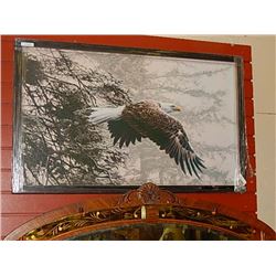 FRAMED PRINT ON BOARD - THROUGH THE FIRS - RON PARKER - GALLERY ESTIMATE - $475