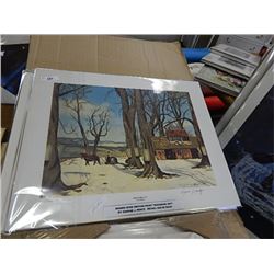 LIMITED EDITION PRINT - EUGENE PENTZ - (PKG # 3) 2PC TTL - SUGARING OFF & HEATHER LODGE - CERTIFICAT