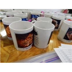 NEW COFFEE MUGS - ART BY EUGENE PENTZ - 4 MUGS PER LOT - 4 X ODYSSEY BY CAMOUFLAGE - PURPLE RIBBON