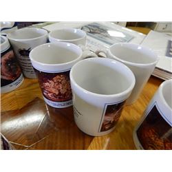 NEW COFFEE MUGS - ART BY EUGENE PENTZ - 4 MUGS PER LOT - 1 OF EACH - GALAXY REUNION, COSMIC FREINDSH