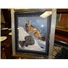 Image 1 : FRAMED PRINT - BOBCAT IN THE SNOW - DANIEL SMITH - GALLERY ESTIMATE $625