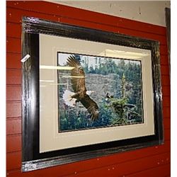 FRAMED OPEN EDITION - HAND SIGNED PRINT - EAGLES DOMAN - JAMES T JONES - GALLERY ESTIMATE - $725