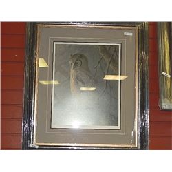 FRAMED LIMITED EDTION PRINT - GIANT EAGLE OWL - ROBERT BATEMAN - GALLERY ESTIMATE $1175