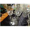 Image 1 : PIN WHEEL CRYSTAL - WINE GLASSES (2) AND 1 CANDLE HOLDER