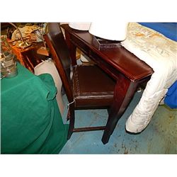 HIGH BACK BAR CHAIR - NEW IN BOX - LEATHER STYLE SEAT - UNASSEMBLED