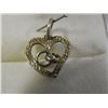 Image 2 : SILVER HEART AND WEDDING BANDS PENDANT