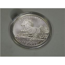 COIN - 2015 CANADA SILVER $100 FACE VALUE COIN - HORSE THEME - .999 SILVER - ONLY 45,000 MINTED - IN