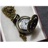 Image 2 : LADIES MINI POCKET WATCH - WITH CHAIN - BUTTERFLY DESIGN - WORKING