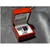 Image 2 : RING - HUGE 16.08 CARAT EMERALD CUT PURPLE AMETHYST - INCLUDES CERTIFICATE - $800