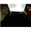 Image 2 : BRAND NEW PERIDOT EARINGS SET - WITH 4 DIAMONDS - SET IN STERLING SILVER - RETAIL APPROX. $400