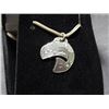 Image 2 : NECKLACE WITH PENDANT - STERLING SILVER WEST COAST NATIVE PENDANT ON STERLING SILVER CHAIN - PENDANT