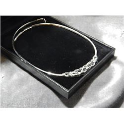NECKLACE - BLUE WHITE DIAMOND TWIST NECKLACE - 14 RARE BLUE DIAMONDS AND 12 WHITE DIAMONDS - INCLUDE