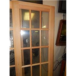 NEW DOOR - 15 GLASS PANE - 32  X 80  - ONE GLASS AS-IS