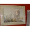 Image 1 : FRAMED PRINT - MONSOON WHITE TIGER - JOHN SEEREY LESTER - GALLERY ESTIMATE $625