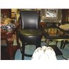 Image 1 : NEW BLACK LEATHER SWIVEL BAR STOOL
