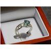 Image 1 : RING - LADIES .92 CARAT OVAL CUT EMERALD SOLITAIRE RING - V-S CLARITY - STERLING SILVER - INCLUDES C