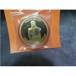 MICHEAL JACKSON ROUND - .999 GOLD CLAD -  KING OF POP 