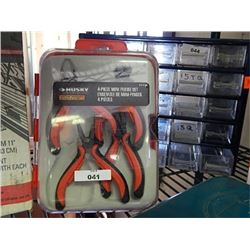 HUSKY 4 PC MINI PLIERS SET - NEW
