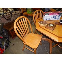 OAK DINING CHAIRS - 4 TTL