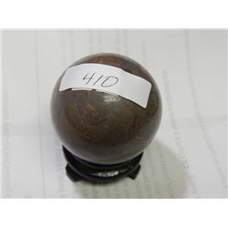 SMOOTH AGATE STONE ORB - 2 ½   DIAMETER - STAND NOT INCLUDED