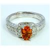 Natural Spessartite 1.07ct   Diamond 0.22ct