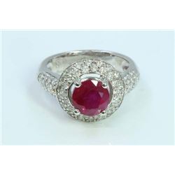 GIA Ruby Round 2.56ct   Diamond 0.55ct