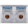 Image 1 : ( 2 ) 1955 LINCOLN CENTS, PCGS MS-66 RED