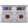 Image 2 : ( 2 ) 1955 LINCOLN CENTS, PCGS MS-66 RED