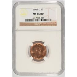 1961-D LINCOLN CENT, NGC MS-66 RED! LOOKS 67 RED! WHICH GO FOR $4000.00