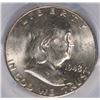 Image 2 : 1948-D FRANKLIN HALF DOLLAR, PCGS MS-63 FBL