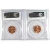Image 2 : LOT of 2 - 1955 LINCOLN CENT PCGS MS66RD