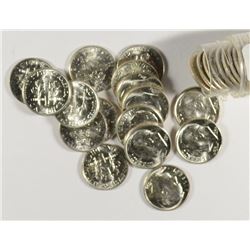 ORIGINAL GEM BU ROLL of 1954 ROOSEVELT DIMES