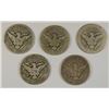 Image 2 : (5) 1912-D BARBER HALF DOLLARS