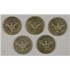 Image 2 : (5) 1914-S BARBER HALF DOLLARS