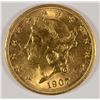 Image 1 : 1907 $20.00 GOLD LIBERTY, MS-64 FLASHY AND NICE!