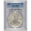 Image 1 : 2007 AMERICAN SILVER EAGLE, PCGS MS-70! PERFECT!