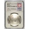 Image 1 : 2014 BASEBALL HALL OF FAME COMMEM SILVER DOLLAR NGC MS-70 CHRISTY MATHEWSON