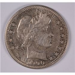 1900-S BARBER QUARTER AU+