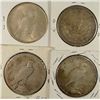 Image 2 : LOT OF ( 4 ) SILVER DOLLARS: 1921 MORGAN, 1922, 1923-S & 1926-S PEACE DOLLARS