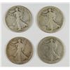 Image 1 : (4) WALKING LIBERTY HALF DOLLARS (16-D, 17-D OBV, 17-S OBV, 17-S REV)