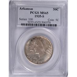 1935-S ARKANSAS COMMEN HALF DOLLAR PCGS MS-65