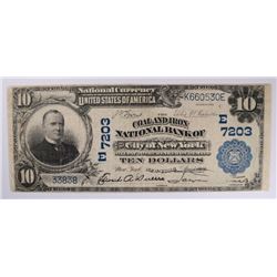 1902 $10 NATIONAL (NEW YORK, NY) #7203 VF/XF