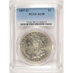 1897-O MORGAN DOLLAR PCGS AU-58