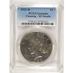 1922-D PEACE DOLLAR PCGS XF DETAILS