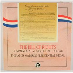 1993 BILL OF RIGHTS COMMEN SILVER HALF DOLLAR
