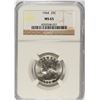 Image 1 : 1964 WASHINGTON QUARTER, NGC MS-65 GEM