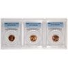 Image 1 : LOT OF ( 3 ) 1945 LINCOLN CENTS, PCGS MS-66 RED